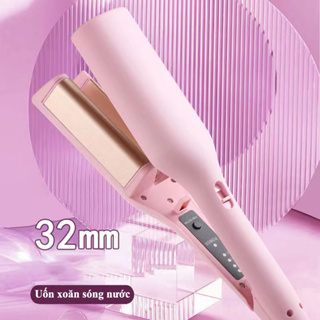 Máy Uốn Tóc Xoăn Sóng Nước 4 Mức Chỉnh Nhiệt, Máy Làm Tóc Xoăn Gợn...