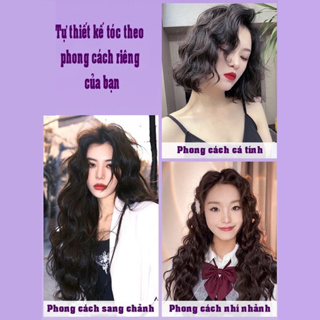 Máy Uốn Tóc Xoăn Sóng Nước 4 Mức Chỉnh Nhiệt, Máy Làm Tóc Xoăn Gợn...