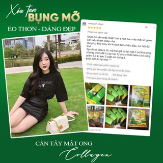 Cân Tây Mât Ong Collagen - Giam Cân Đep Da Detox Cơ Thê hộp 15 gói...