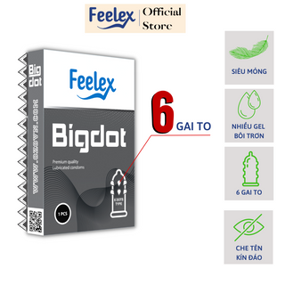 Bao cao su Feelex Bigdot Gân Gai Có Bi nhiều gel bôi trơn...