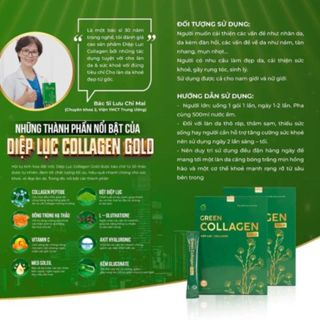Diệp lục collagen, diệp lục collagen gold giúp sáng da, đẹp da, câ...