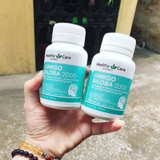 Viên uống bổ não Healthy Care Ginkgo Biloba 2000 tuần hoàn lưu thô...