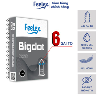 Bao cao su Feelex Bigdot Gân Gai Có Bi nhiều gel bôi trơn...
