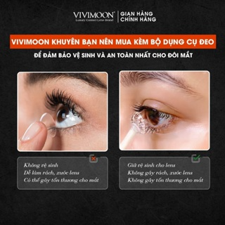 Lens cận 1 ngày màu nâu tự nhiên VIVIMOON khóa ẩm Latte Brown giá ...