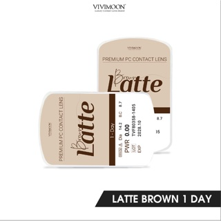 Lens cận 1 ngày màu nâu tự nhiên VIVIMOON khóa ẩm Latte Brown giá ...