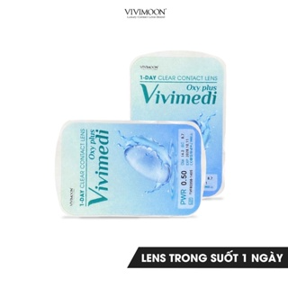 Lens cận 1 ngày màu nâu tự nhiên VIVIMOON khóa ẩm Latte Brown giá ...