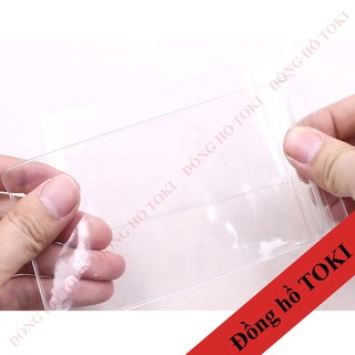 Túi Zip dày trong suốt đựng đồng hồ trang sức chống xước, bụi cỡ 8...