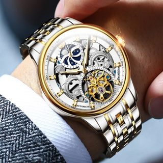 Đồng hồ Olevs nam automatic lộ cơ có dạ quang,Đồng hồ lịch ngày đê...