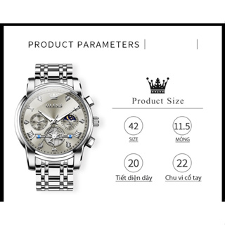 Đồng hồ nam Olevs cao cấp size 42mm,Đồng hồ dây thép dành cho nam ...