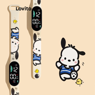 Đồng hồ điện tử Lovito chống nước họa tiết trái tim Sanrio chó Pac...