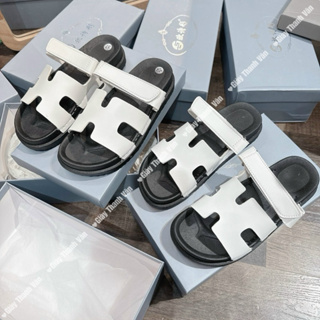 Dép H Trắng Quai Dán Chữ H Mới DA MỀM Đế Nhẹ Siêu Hot,Dép nữ Aichi...