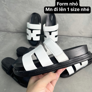 Dép H Trắng Quai Dán Chữ H Mới DA MỀM Đế Nhẹ Siêu Hot,Dép nữ Aichi...