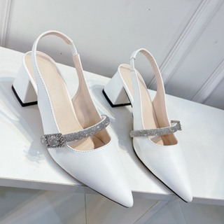 [Chính Hãng] Sục Cao Gót Mũi Nhọn Quai Ngang_Giày Cao Gót Sang Chả...