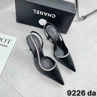 Giày Cao Gót Hậu 7P Mũi Nhọn Viền Đá Lấp Lánh Siêu Xinh Cho Các Nà...