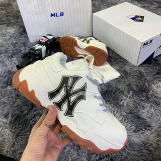 Giày Sneaker MLB NY đẹp đế nâu chuẩn bản Trung 11 full box, Giày t...