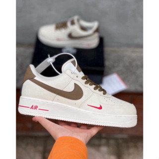 Giày AF1 vệt nâu, Nike_air force 1 nâu trắng, giày thể thao nam nữ...