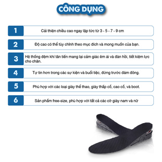 Lót giày tăng chiều cao có đệm khí cả bàn nửa bàn cao cấp L110AB... Lót giày tăng chiều cao có đệm khí cả bàn nửa bàn cao cấp L110AB...