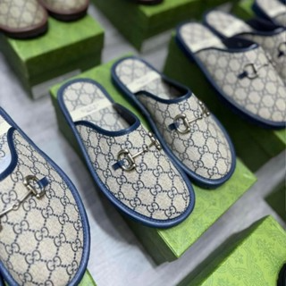 Dép sục G.u.c_c_i họa tiết monogram full tag móc khóa Vàng LA on w...