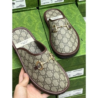 Dép sục G.u.c_c_i họa tiết monogram full tag móc khóa Vàng LA on w...