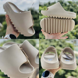 Dép bánh mì Yezy Slide TẶNG VỚ Vân Nhám quai ngang nam nữ, đế cao ...
