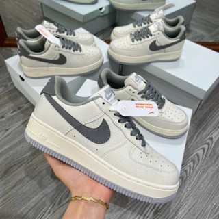 giày af1 kem xám, giày af1 kem lòng xám vệt xám nam nữ af1 new 202...