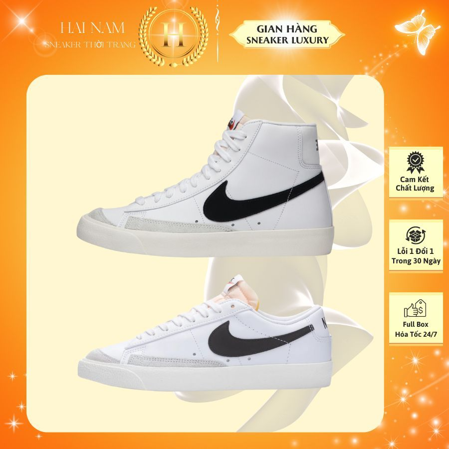 [ Best quality ] Giày Blazer 77 Vintage White Black, Blazer nam nữ...