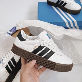 Giày thể thao Adidas Samba đế cao trắng 3 sọc đen phong cách Full ...