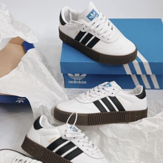 Giày thể thao Adidas Samba đế cao trắng 3 sọc đen phong cách Full ...