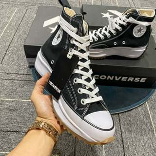 Giày sneaker Converse Run Star Hike Hi Black/ White (cv cổ cao đen...