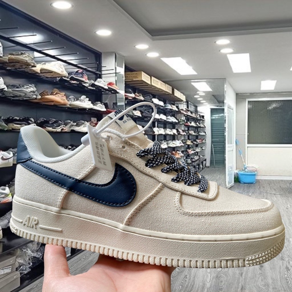 Giày AF1 Canvas Navy, Giày thể thao nike_AF1 vải canvas vệt tím na...