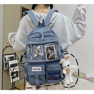 Balo Ulzzang Hàn Quốc Thời Trang Đi Học Đi Chơi Phối Lưới Chống Th...