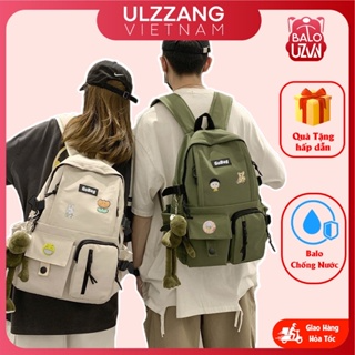 Balo đi học nam nữ Ulzzang basic chống nước, cặp sách laptop phong...