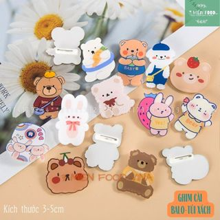 Ghim cài Balo túi ví,Trâm cài balo HOẠT HÌNH GẤU dễ thương,kích th...