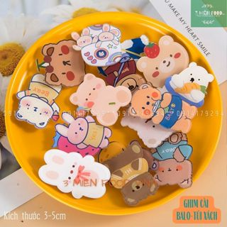 Ghim cài Balo túi ví,Trâm cài balo HOẠT HÌNH GẤU dễ thương,kích th...
