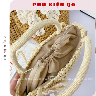 Túi cói móc phong cách Pháp cổ điển hàng loại 1 có lớp lót TC99...
