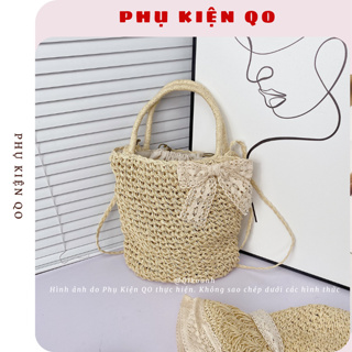 Túi cói móc phong cách Pháp cổ điển hàng loại 1 có lớp lót TC99...
