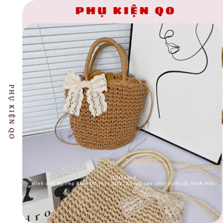 Túi cói móc phong cách Pháp cổ điển hàng loại 1 có lớp lót TC99...