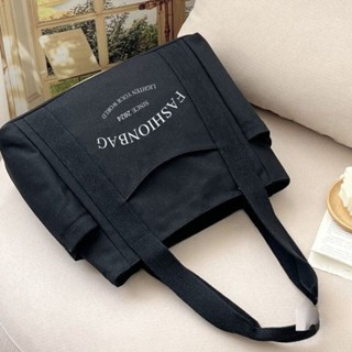 Túi tote túi vải canvas có ngăn phụ túi đeo vai đi học đi chơi thờ...
