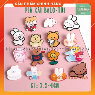 GHIM CÀI ÁO BALO TÚI VÍ - STICKER TRANG TRÍ HOẠT HÌNH- PIN CÀI TÚI...