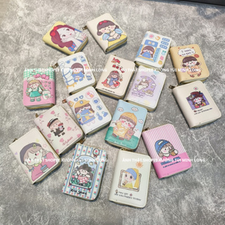 Ví mini nữ cầm tay nhiều ngăn đựng thẻ hiều hình hottrend dễ thươn...