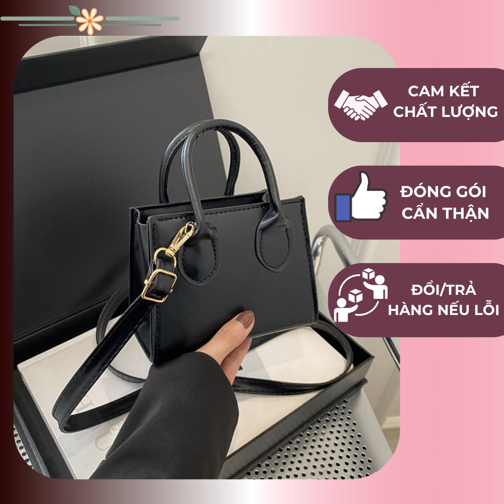 Túi xách hai quai cầm tay đeo chéo thoải mái phong cách Hàn Quốc c...