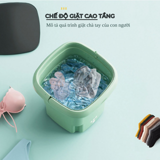 Máy Giặt Mini Gấp Gọn ESTELLE Giặt Đồ Trẻ Em Tất Vớ Đồ Lót Dung Tí...