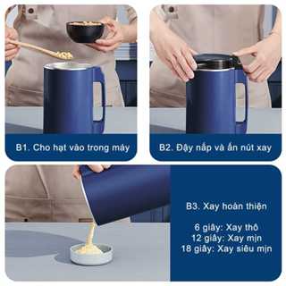 Máy Xay Bột Khô ESTELLE, Máy Say Bột Khô Ngũ Cốc Cà Phê Đa Năng Cô...
