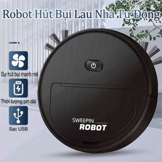 Robot Thông Minh Hút Bụi Lau Nhà, Máy Hút Bụi Tự Động Cao Cấp Tiện...