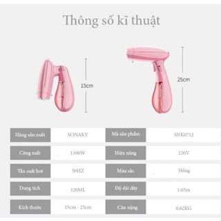 Bàn Là Hơi Nước công suất 1300W...