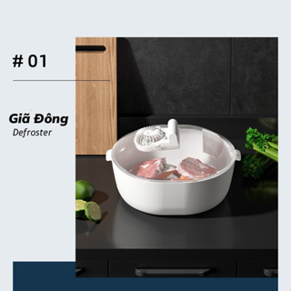 Máy rã đông thực phẩm khử khuẩn ngăn vi khuẩn 4 trong 1 cao cấp an...