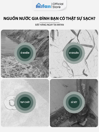 Lõi lọc bông PP thay thế đầu vòi rửa bát Mifan - Lọc nước tại vòi,...