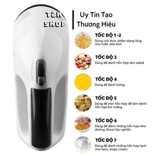 [Hot] Máy Đánh Trứng Cầm Tay 7 Tốc Độ Công Suất 180W...