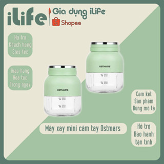 Máy xay sinh tố cầm tay mini pin sạc đa năng Ostmars dung tích 0.5...