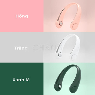 Quạt Đeo Cổ Mini Tích Điện Không Cánh Melli 3 Chế Độ Gió Sạc Usb T...